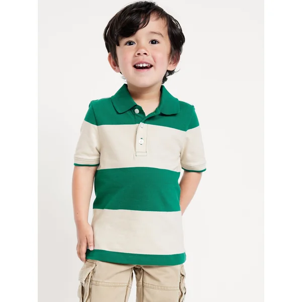 Short-Sleeve Pique Polo Shirt for Toddler Boys - Botanica