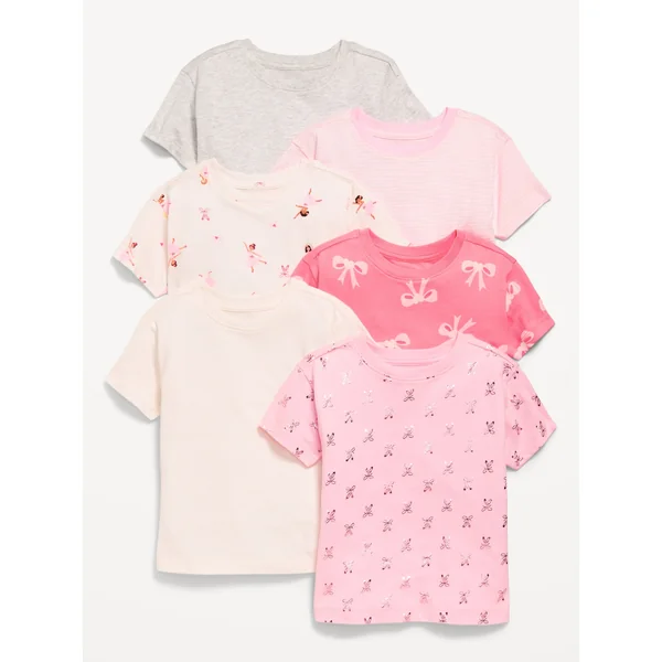 Short-Sleeve T-Shirt 6-Pack for Toddler Girls - Ballet Girls