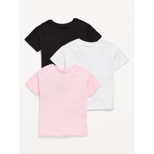 Short-Sleeve T-Shirt Variety 3-Pack for Toddler Girls - Solid Pack
