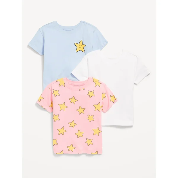 Short-Sleeve T-Shirt Variety 3-Pack for Toddler Girls - Stars