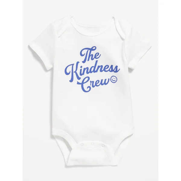 Short-Sleeve Unisex Graphic Bodysuit for Baby - Calla Lily White