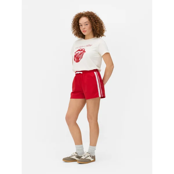 Side Stripe Sports Shorts - Red