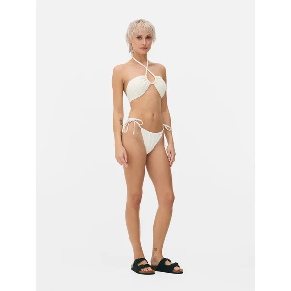 Side Tie Bikini Bottoms - Cream