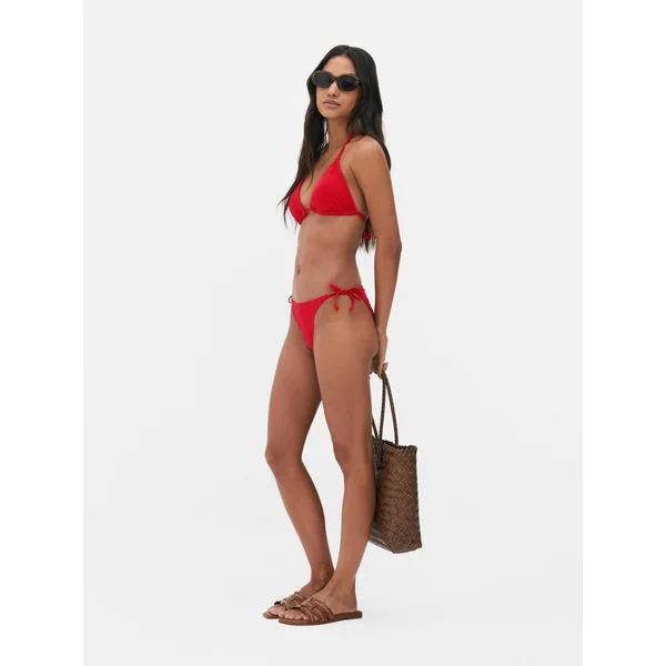Side-Tie Bikini Bottoms - Red