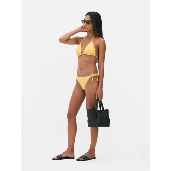 Side-Tie Bikini Bottoms - Yellow