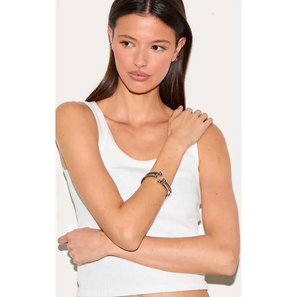 Silver Chunky Bangle Multi-pack