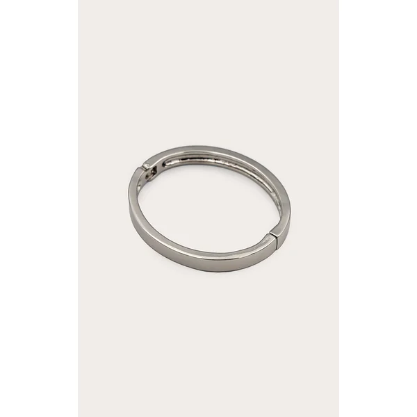Silver Chunky Clasp Bangle