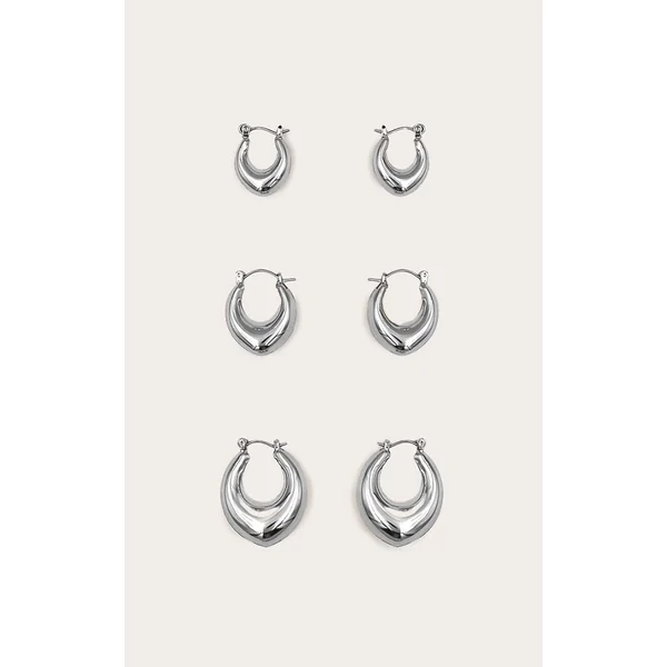 Silver Huggie Hoop Multipack