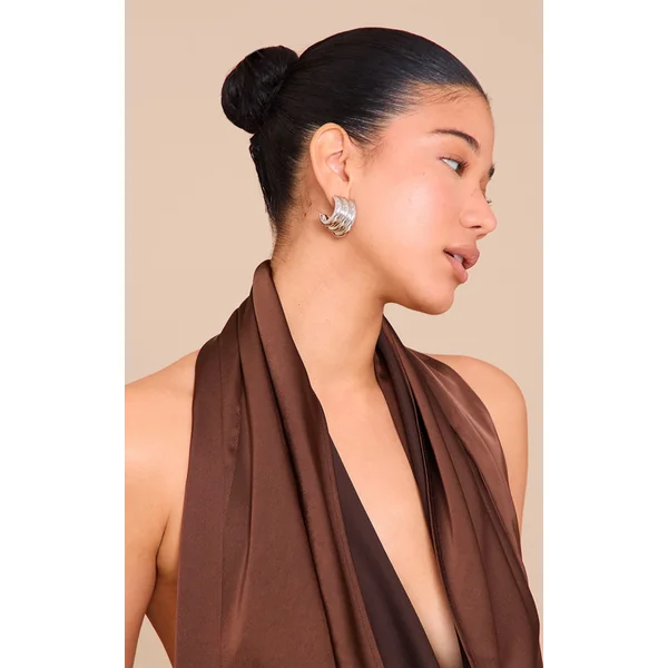 Silver layered Hoop Earrings