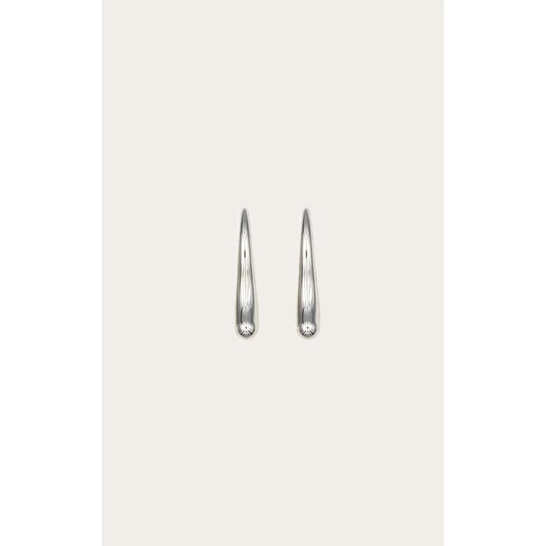 Silver Long Drop Statement Earrings