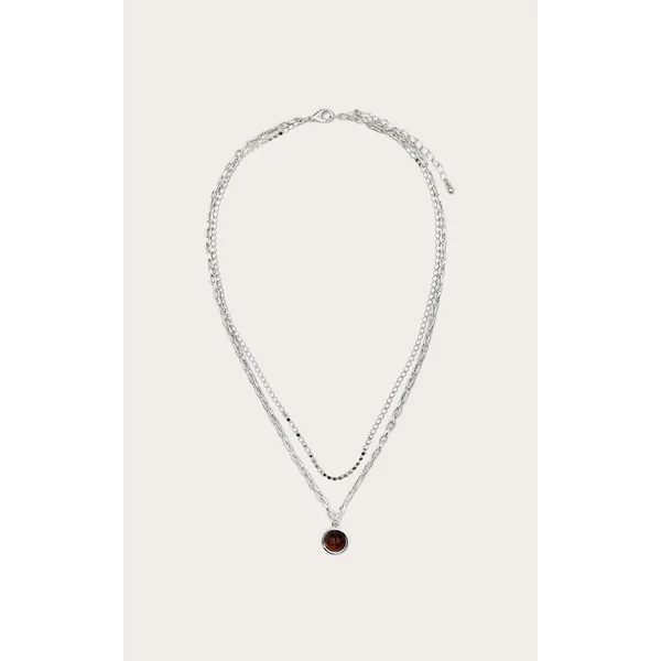 Silver Resin Pendant Multi-Pack Necklace