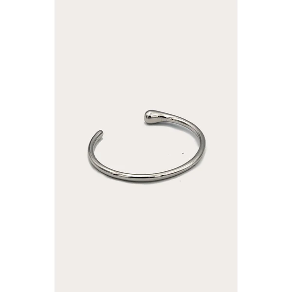Silver Simple Smooth Curve Bangle