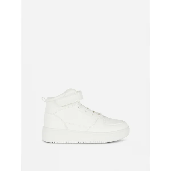 Single Strap High Tops - White