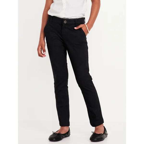 Skinny School Uniform Pants for Girls - Black Jack