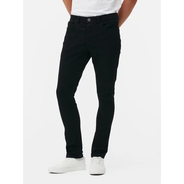 Skinny Twill Pants - Black