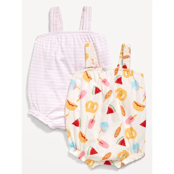 Sleeveless One-Piece Romper 2-Pack for Baby - Food