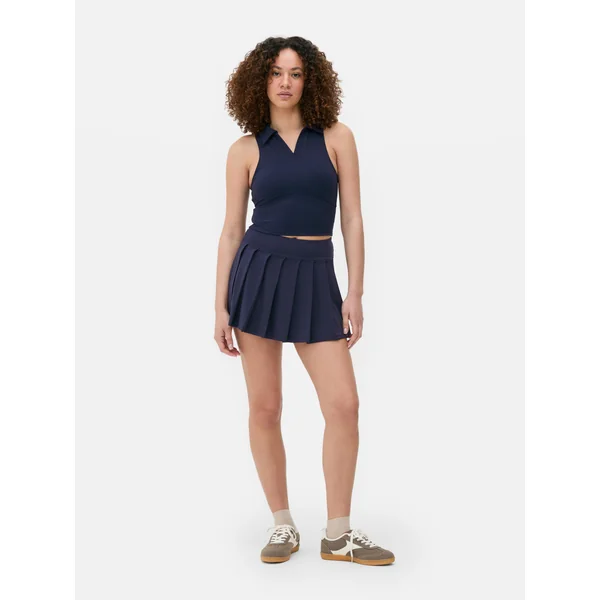 Sleeveless Tennis Polo - Navy