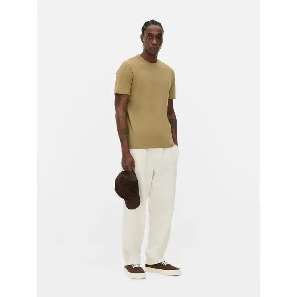 Slim Fit Cotton Rich T-Shirt - Sand