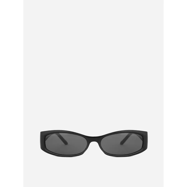 Slim Rectangular Sunglasses - Black