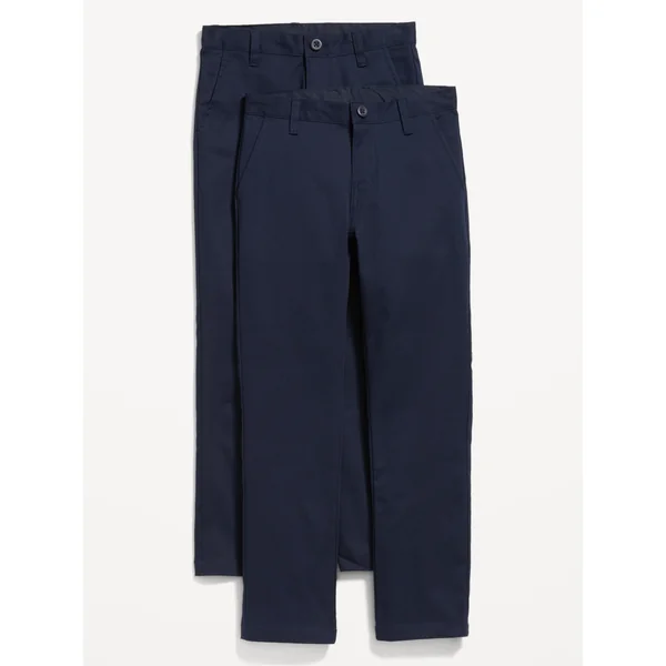 Slim School Uniform Chino Pants 2-Pack for Boys - In the Navy