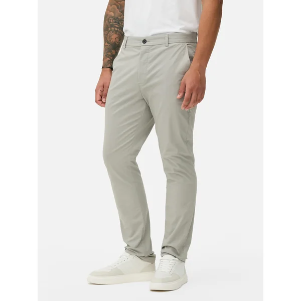 Slim Stretch Chinos - Light Gray