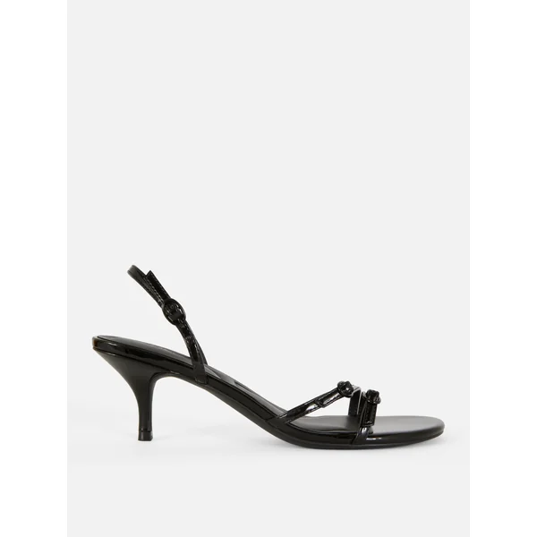 Slingback Kitten Heels - Black