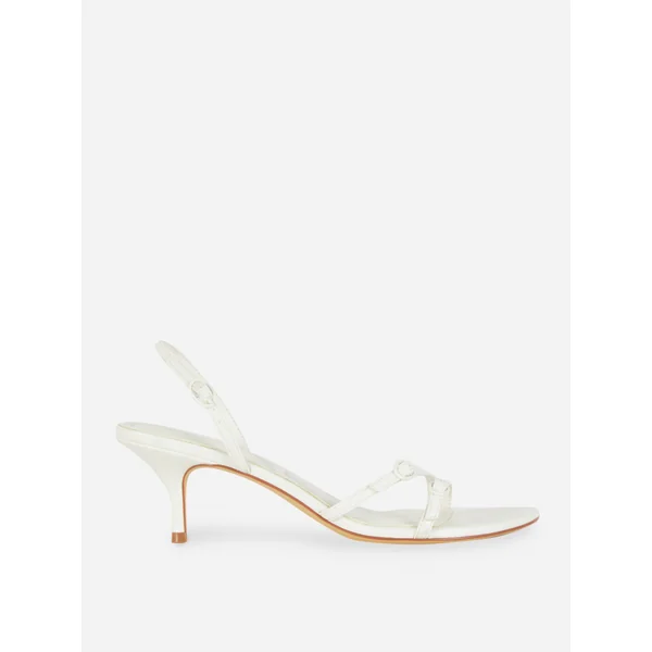 Slingback Kitten Heels - Ivory