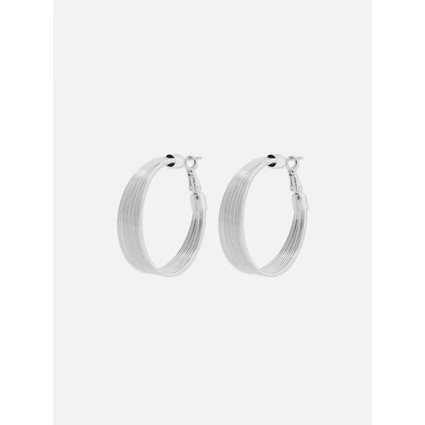 Slinky Hoop Earrings - White
