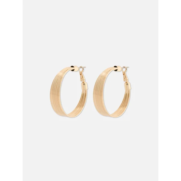 Slinky Hoop Earrings - Yellow