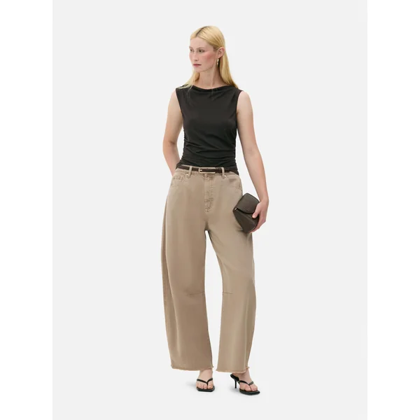 Slinky Ruched Open Back Top - Black