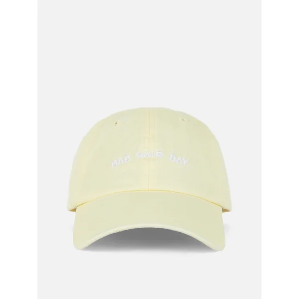 Slogan Baseball Cap - Yellow