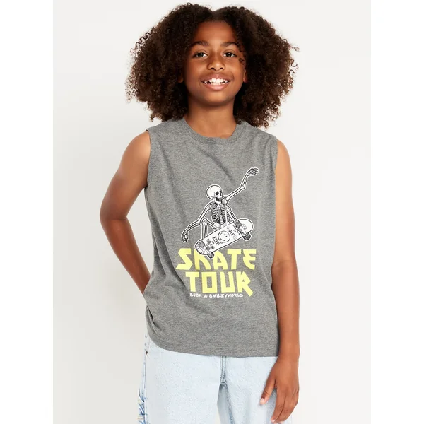 Smiley World™ Muscle Tank Top for Boys - Gray