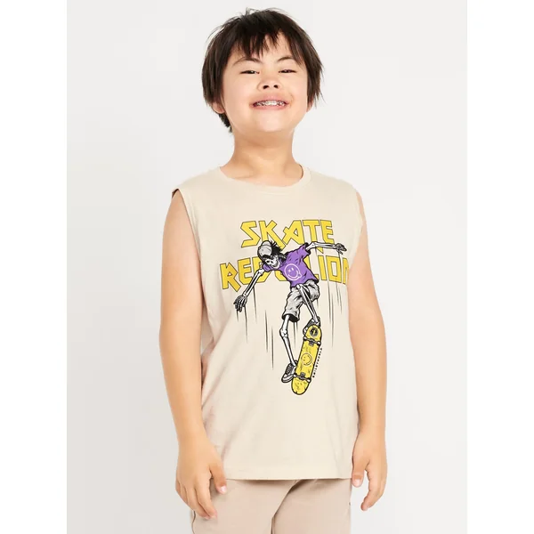 Smiley World™ Muscle Tank Top for Boys - Wish Bone