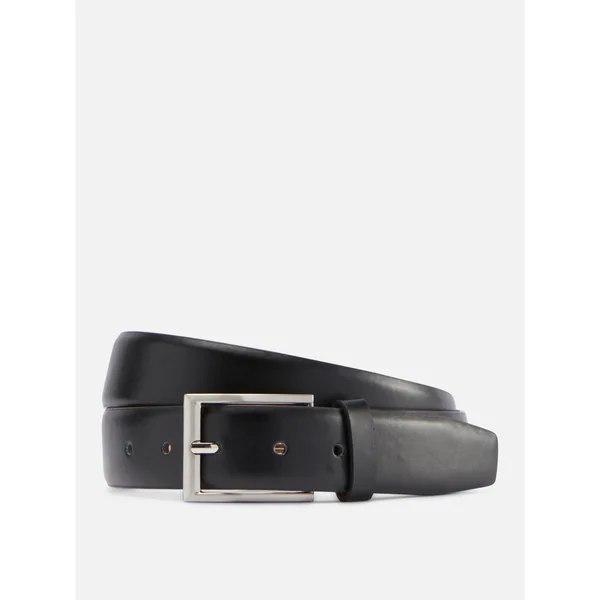 Smooth Faux Leather Belt - Black