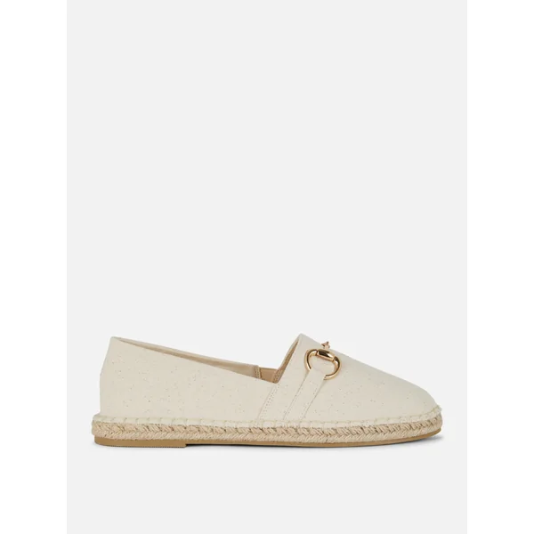 Snaffle Espadrille Loafers - Natural