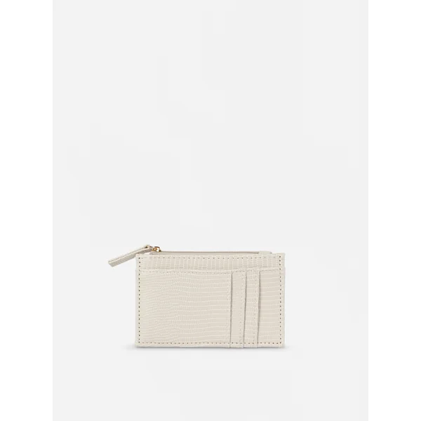 Snakeskin Texture Cardholder - Natural