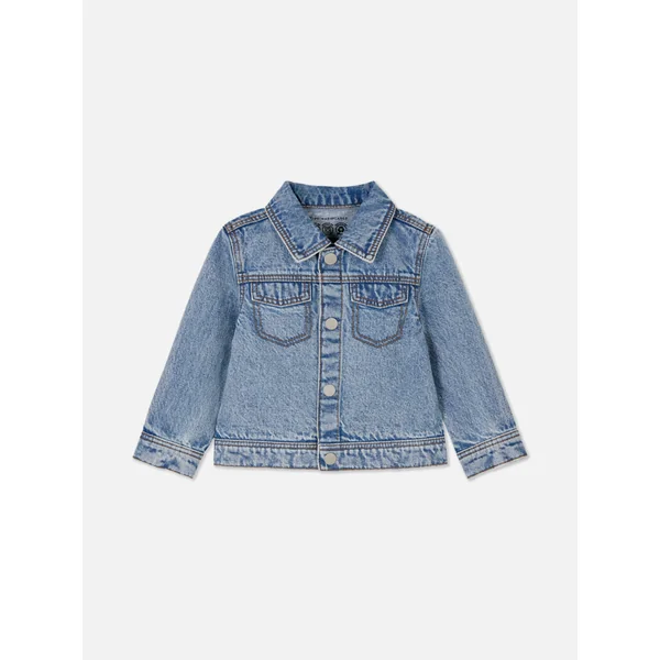 Snap Up Denim Jacket - Blue