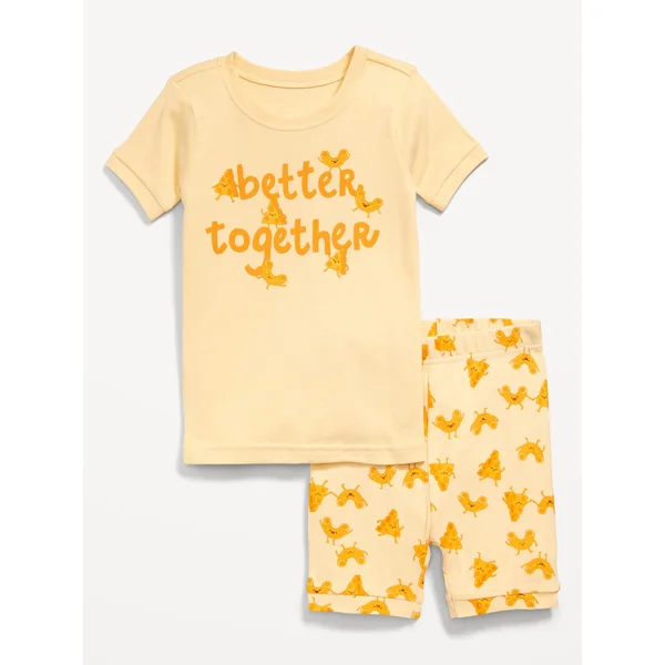 Snug-Fit Graphic Pajama Set for Toddler & Baby - Mac 'n' Cheese