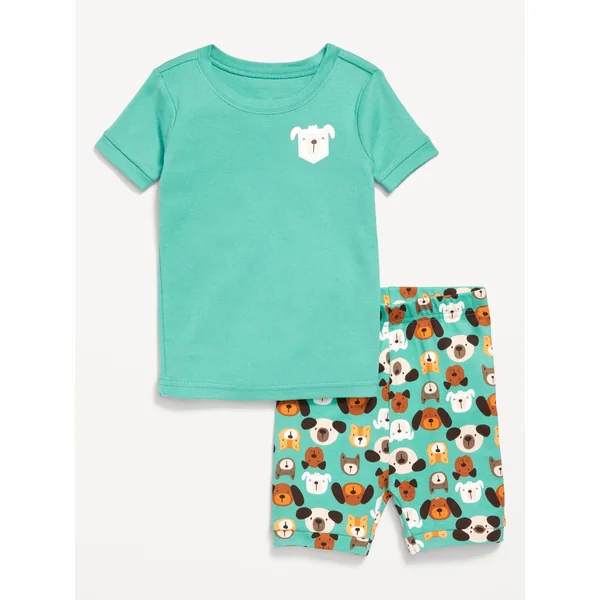 Snug-Fit Graphic Pajama Set for Toddler & Baby - PUPPIES