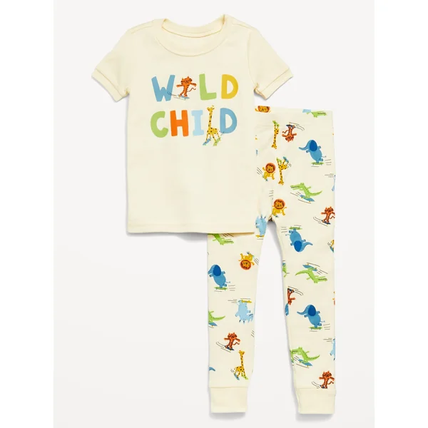 Snug-Fit Graphic Pajama Set for Toddler & Baby - Wild and Free