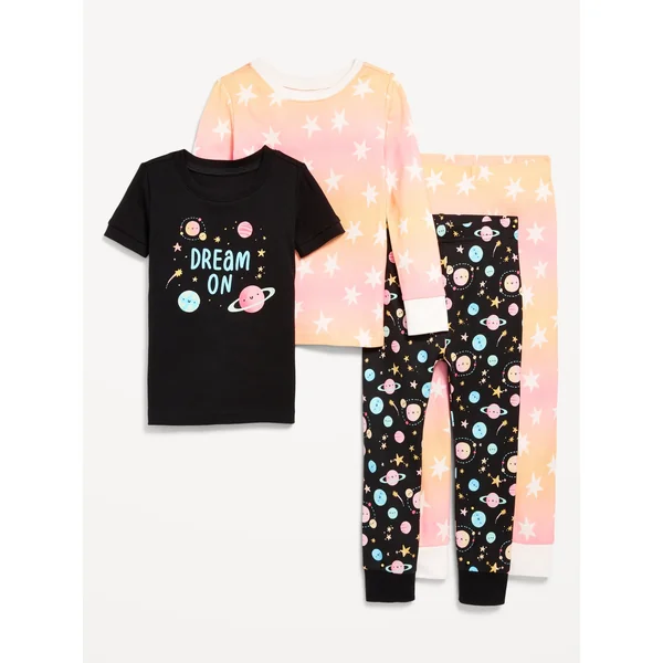 Snug-Fit Pajama 4-Piece Set for Toddler & Baby - OUTER SPACE