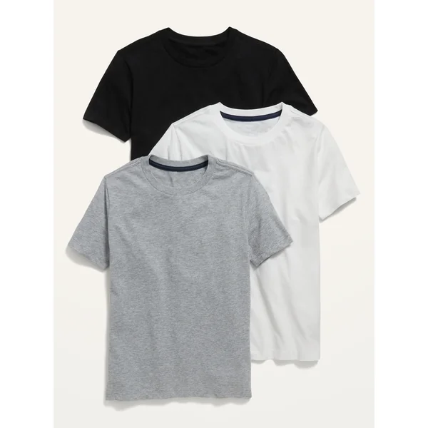 Softest Crew-Neck T-Shirt 3-Pack for Boys - Neutral