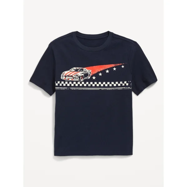 Softest Printed Crew-Neck T-Shirt for Boys - Americana