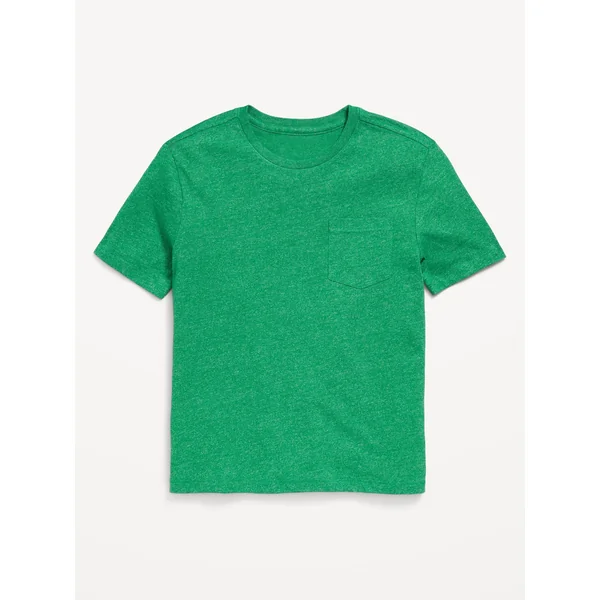 Softest Short-Sleeve Pocket T-Shirt for Boys - GREEN MANGROVE