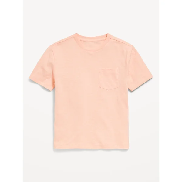Softest Short-Sleeve Pocket T-Shirt for Boys - Peach Gelato