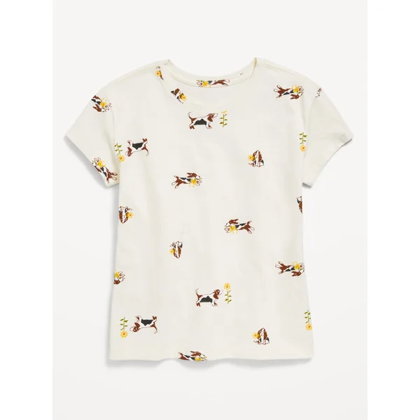 Softest Short-Sleeve Printed T-Shirt for Girls - GEORGIA