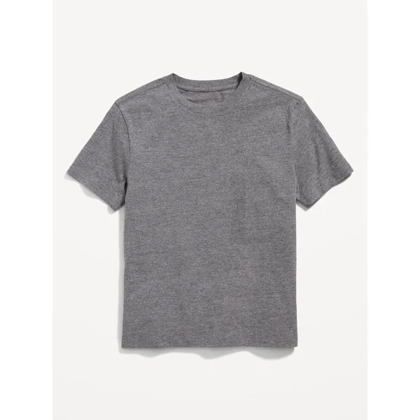 Softest Short-Sleeve Solid T-Shirt for Boys - Faux-Heather Gray