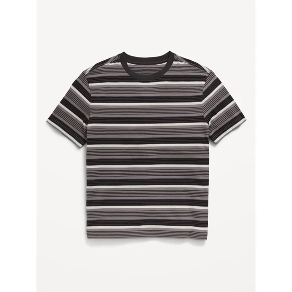 Softest Short-Sleeve Striped T-Shirt for Boys - Black White Stripe