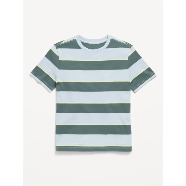 Softest Short-Sleeve Striped T-Shirt for Boys - Blue Stripe