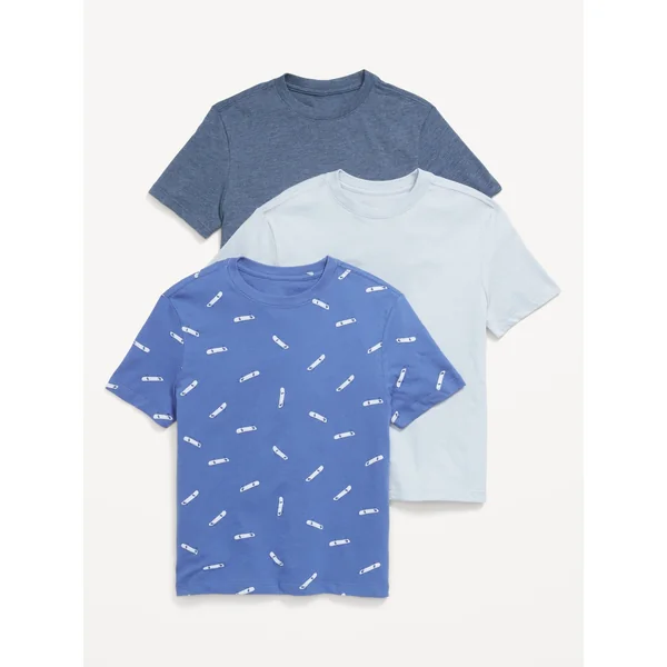 Softest Short-Sleeve T-Shirt 3-Pack for Boys - Tidewater